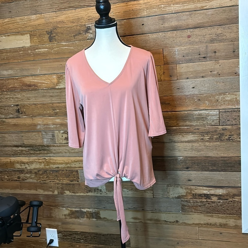 Flowy blouse pink mauve comfy